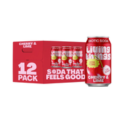 Living Things Prebiotic Soda 12x330ml Cherry & Lime