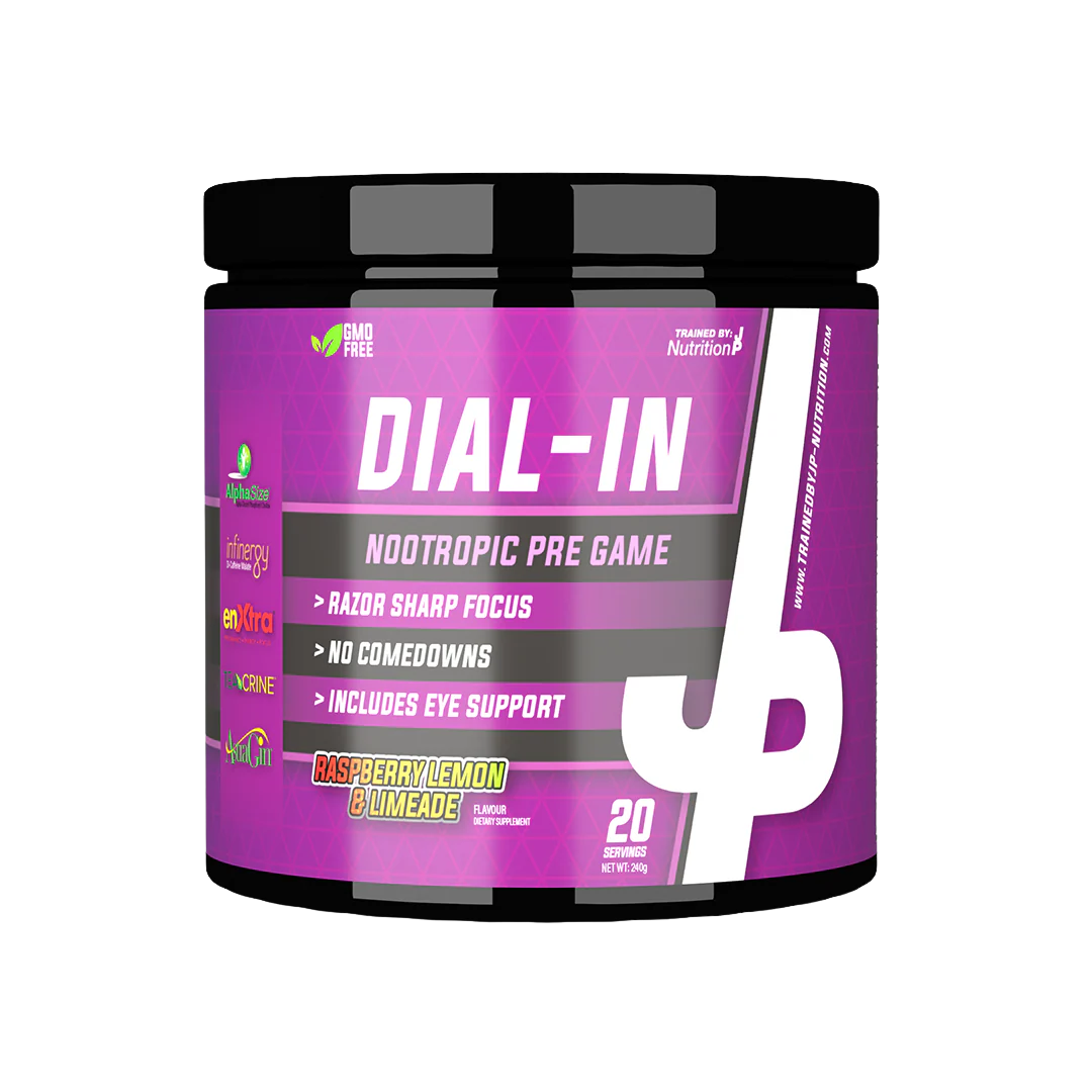 Trained By JP Dial In Nootropic 240g Raspberry Lemon & Limeade
