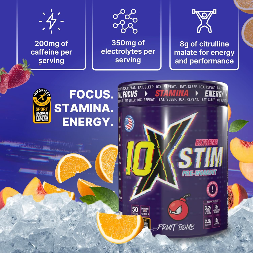 10X Athletic STIM 600g Fruit Bomb