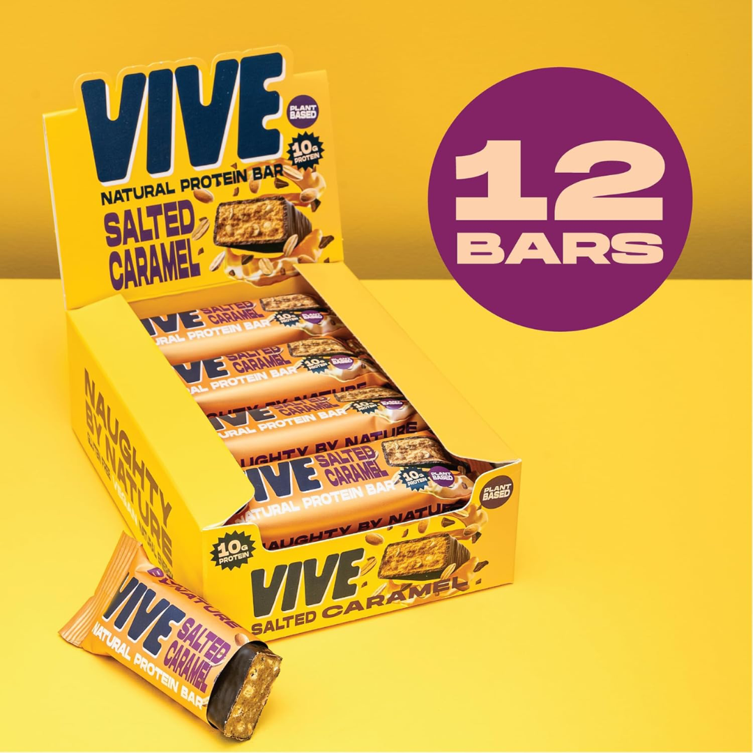 Vive Natural Protein Snack Bar 12x49g Salted Caramel