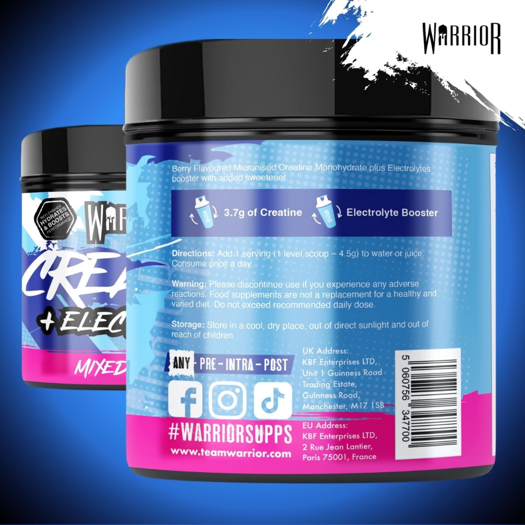 Warrior Creatine Plus Electrolytes 360g Mixed Berry