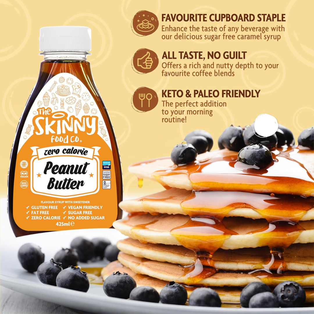 The Skinny Food Co Zero Calorie Skinny Syrup 425ml Peanut Butter
