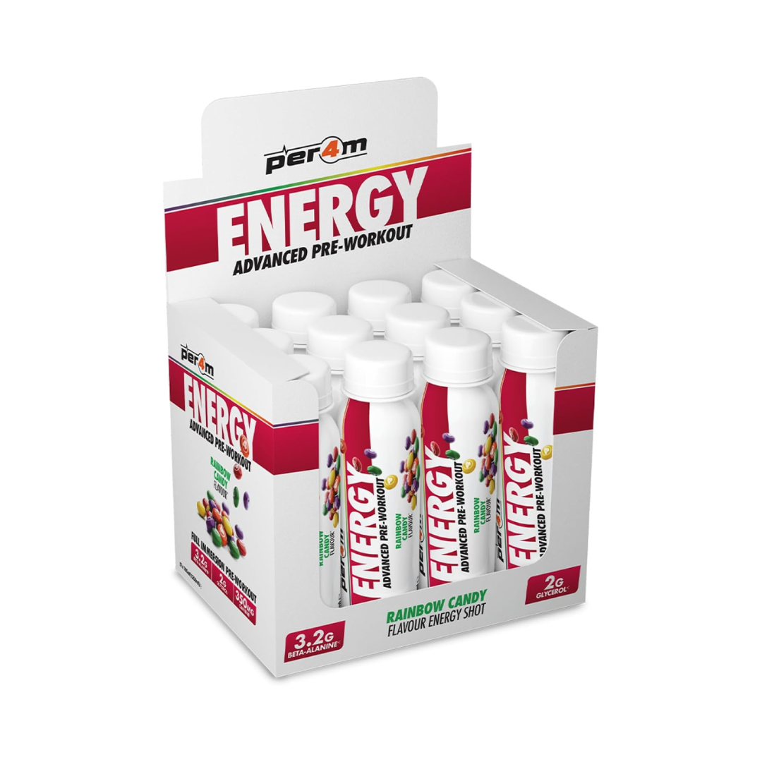 Per4m Energy Pre Workout Shot 12x100ml Rainbow Candy