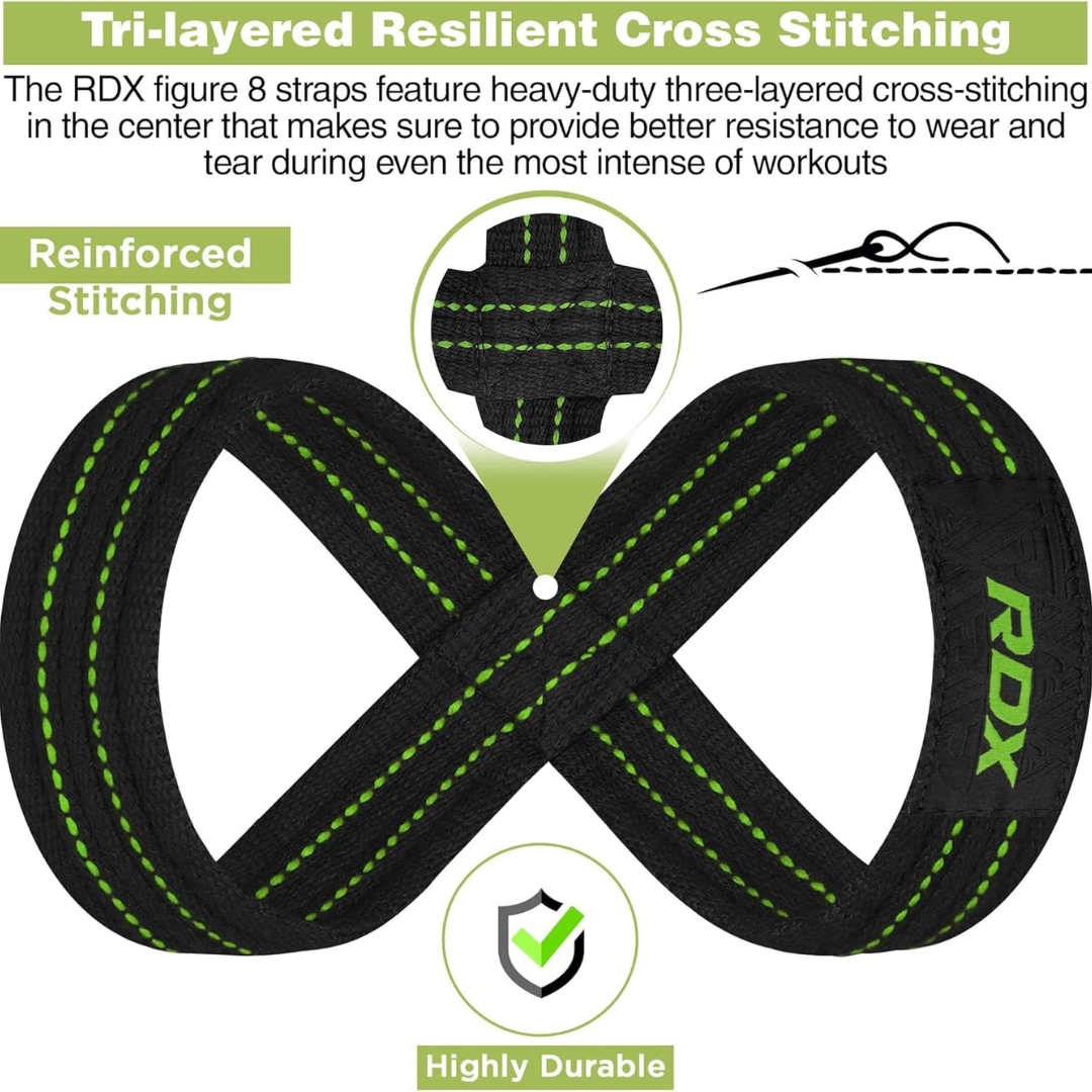 RDX Gym Lifting Cotton 8 Straps S Army Green
