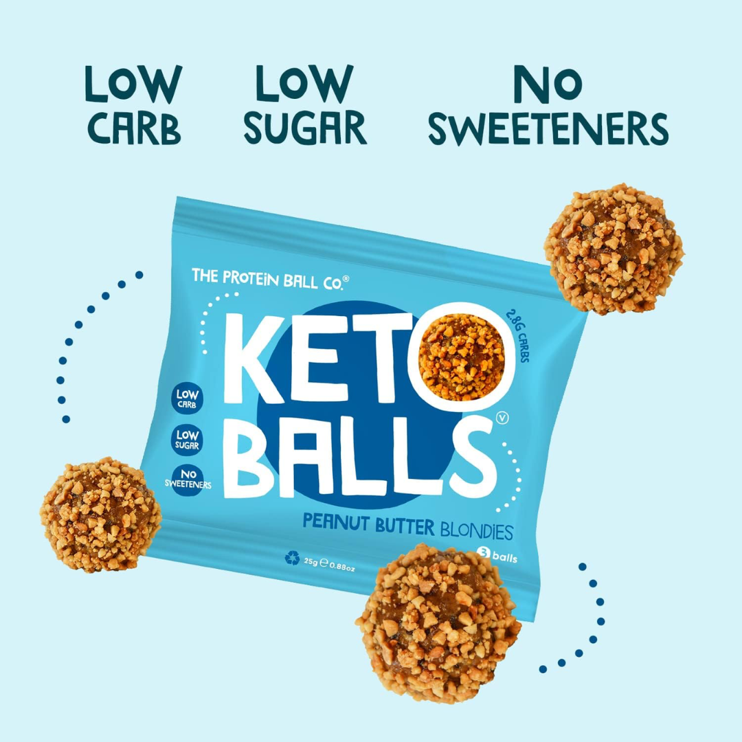 The Protein Ball Co Keto Ball Snack 20x25g Peanut Butter Blondies