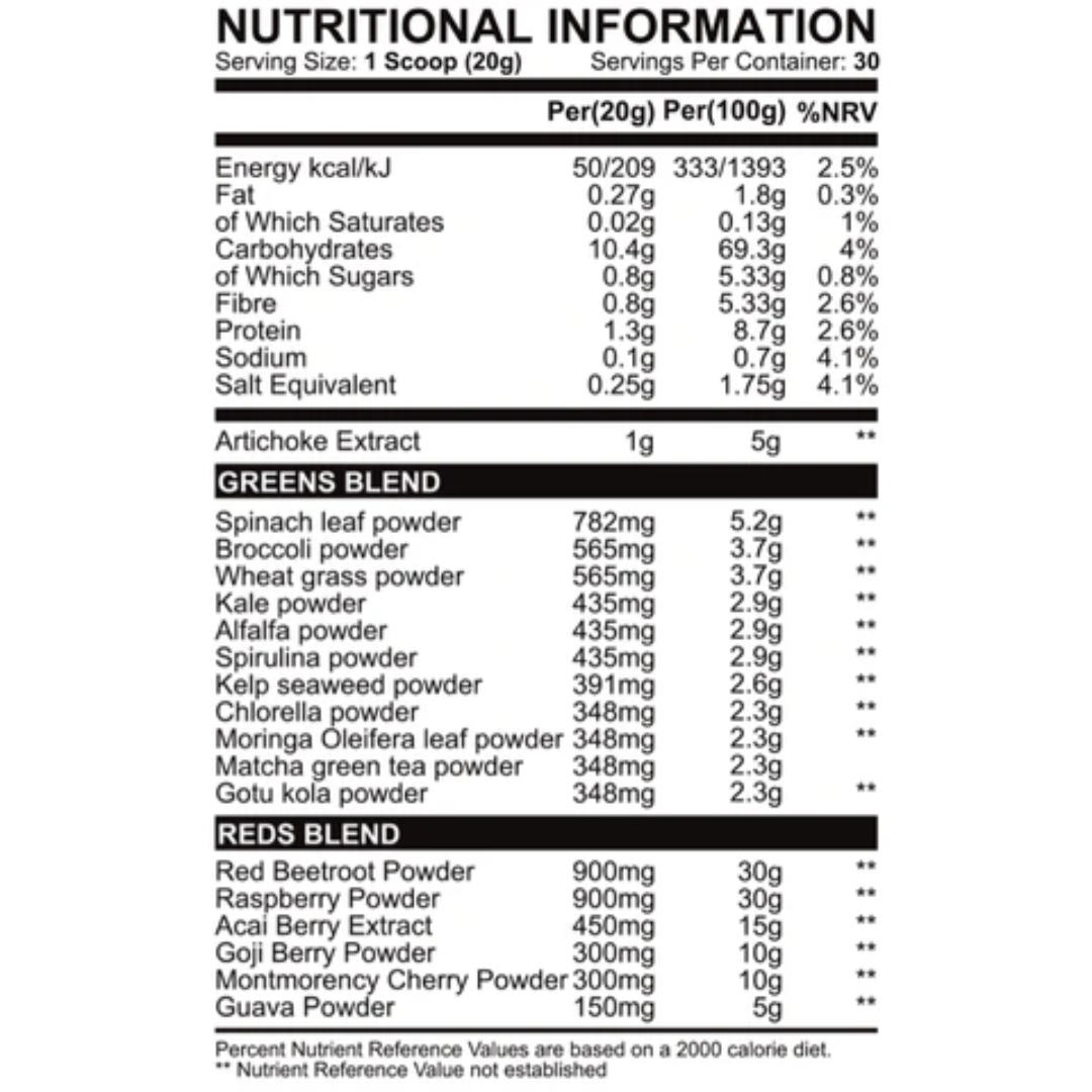 Strom Sports R&GMAX Greens & Reds 600g American Sweet Treat