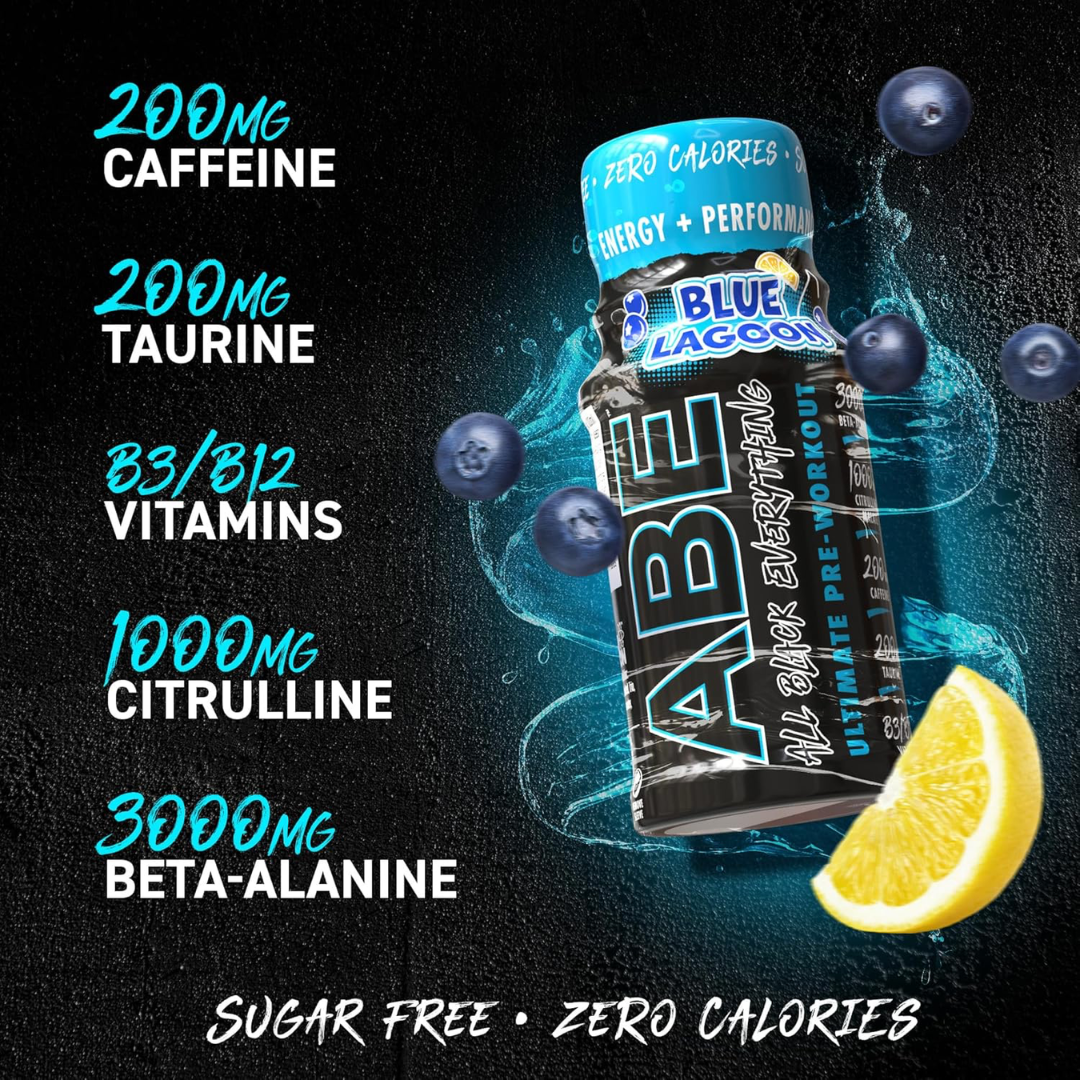 Applied Nutrition ABE (All Black Everything) Shots 60ml Blue Lagoon