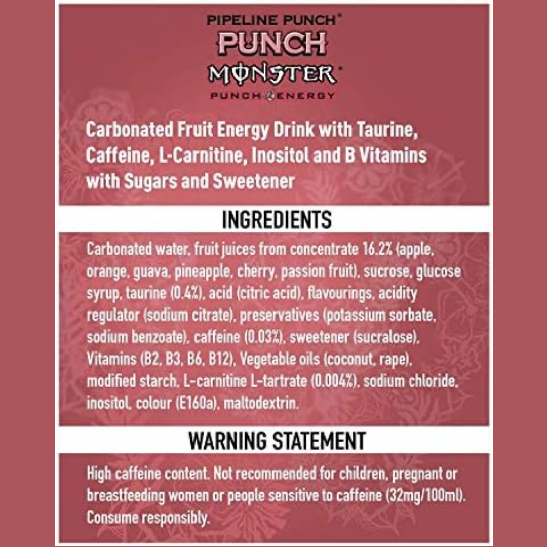Monster Energy Monster Juiced 12x500ml Pipeline Punch