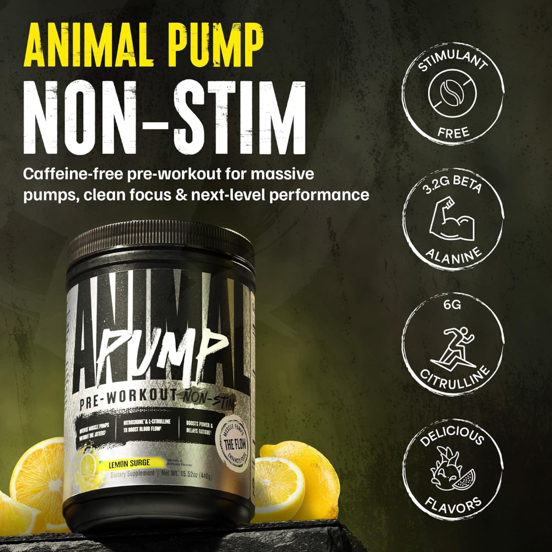 Animal Pump Non Stim 442g Lemon Surge