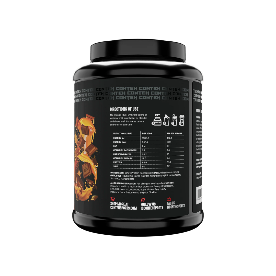 Conteh Sports Whey Elite 1980g Chocolate Caramel