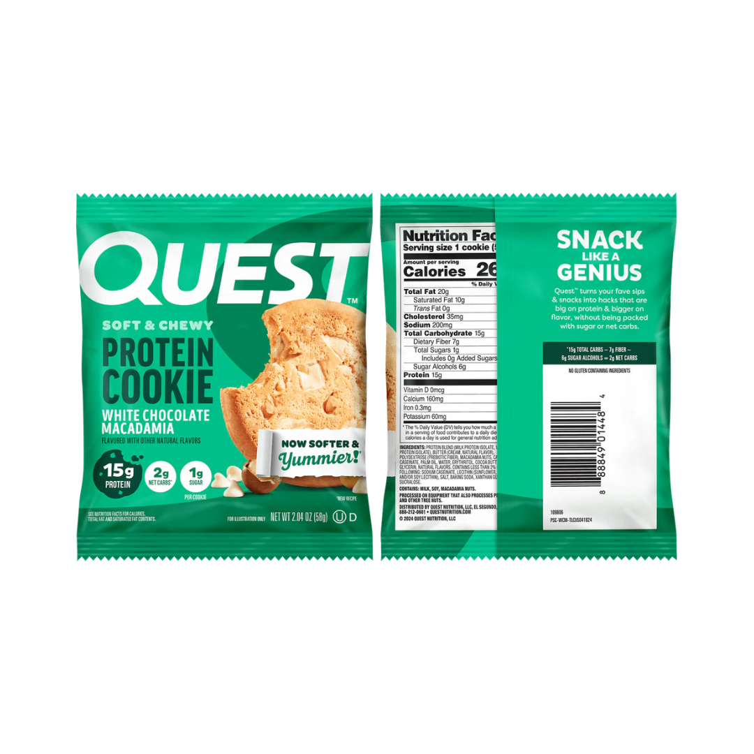 Quest Nutrition Cookie 12x58g White Chocolate Macadamia