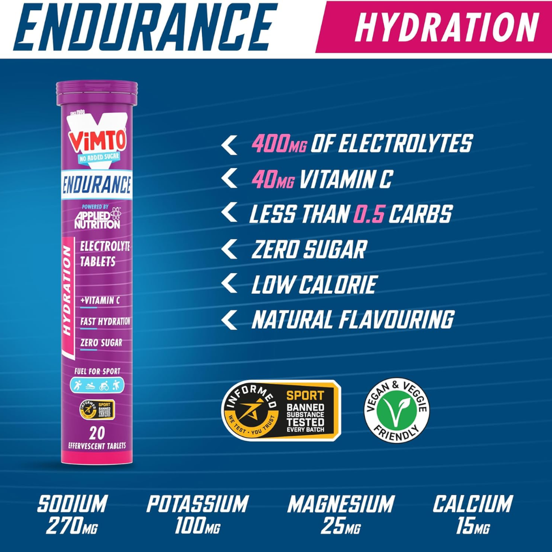 Applied Nutrition Effervescent Electrolyte Tabs 6x20 Tabs Vimto