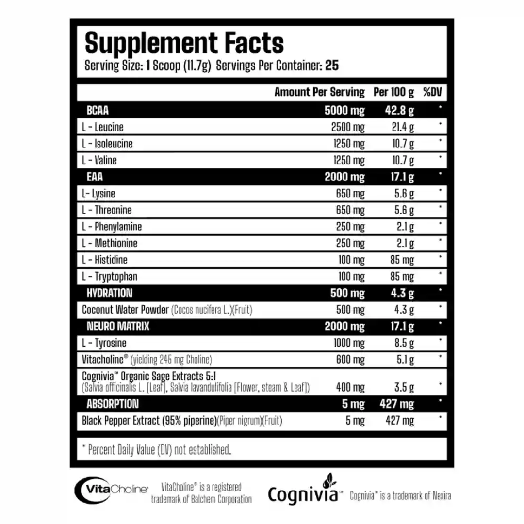 Muscle Rage X Neuro EAA, BCAA & Nootropic 292g Watermelon