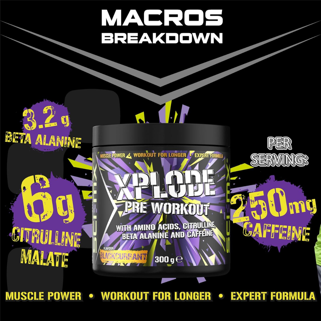 Sci-MX X-PLODE Pre-Workout 300g Blackcurrent