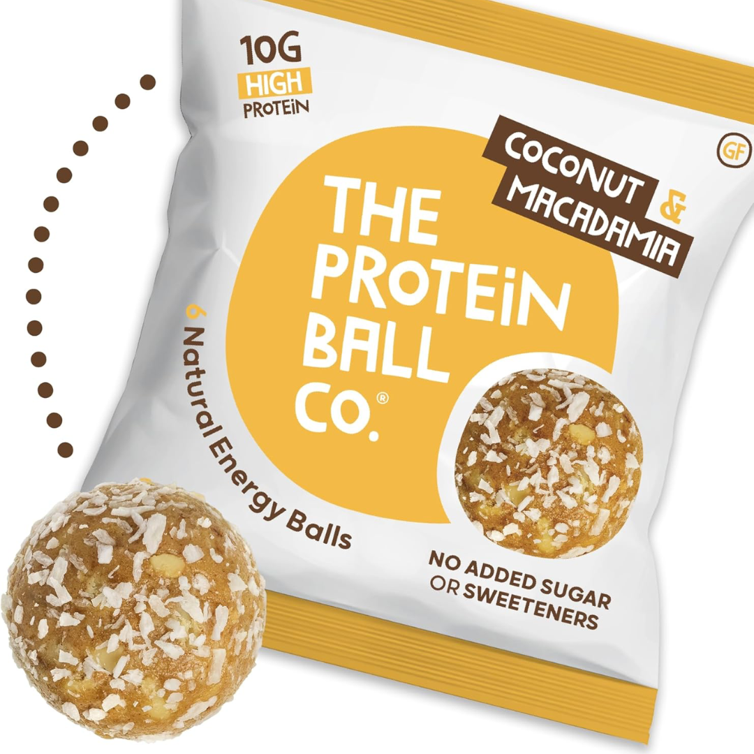 The Protein Ball Co Whey Protein Balls 10x45g Coconut & Macadamia