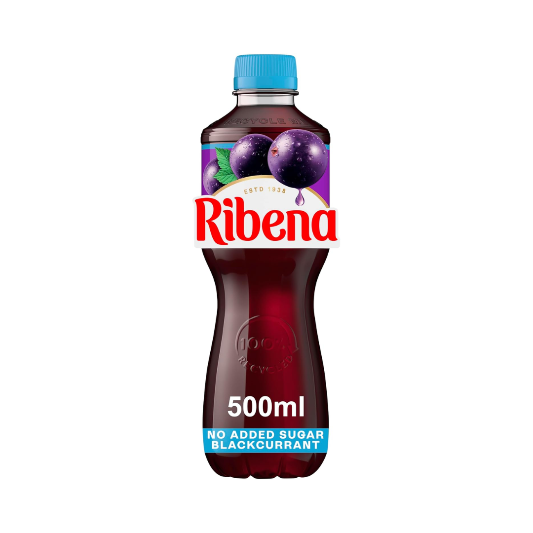 Ribena No Added Sugar 12x500ml Blackcurrant