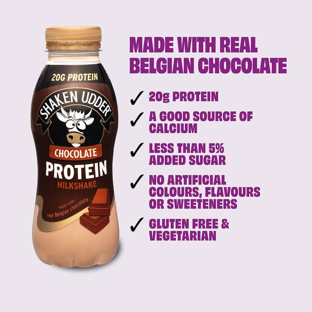 Shaken Udder Protein Milkshake 8x330ml Chocolate