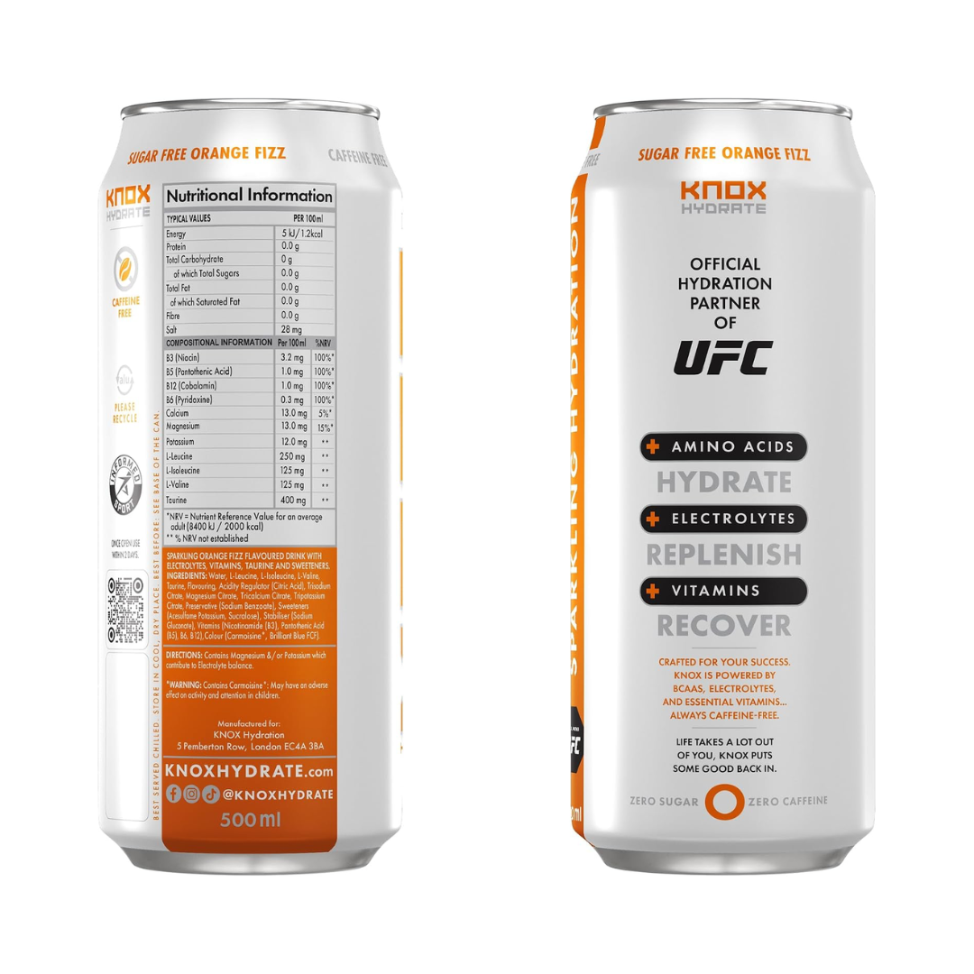 KNOX Hydrate 12x500ml Orange Fizz