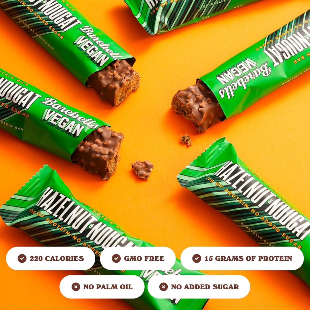 Barebells Vegan Protein Bar 12x55g Hazelnut Nougat
