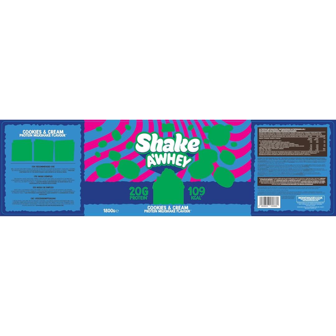 Mountain Joe's SHAKE A'WHEY 1.8kg Cookies & Cream