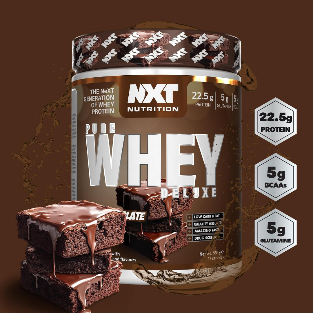 NXT Nutrition Pure Whey Deluxe 510g Double Choc Brownie