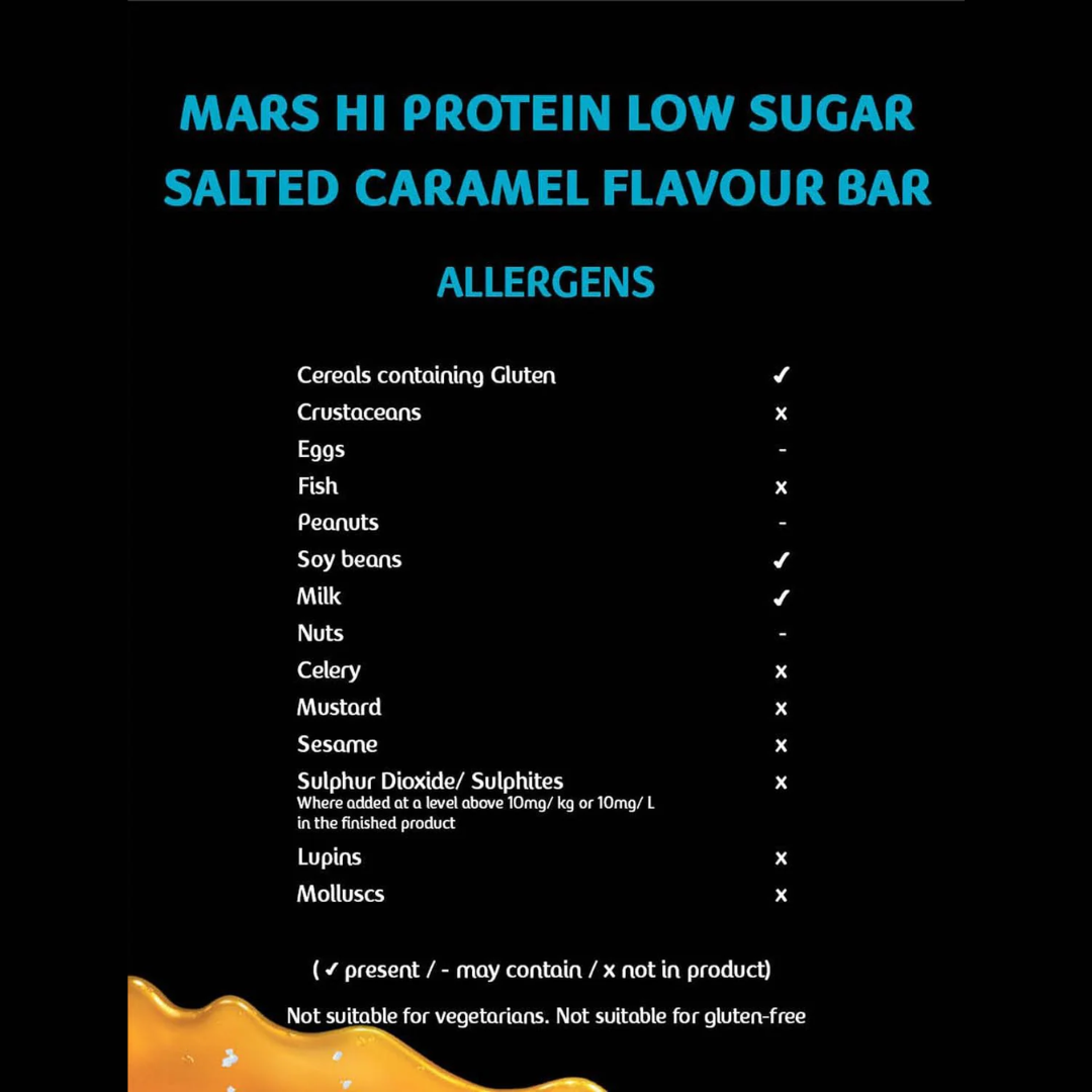Mars Hi Protein Low Sugar 12x55g Salted Caramel