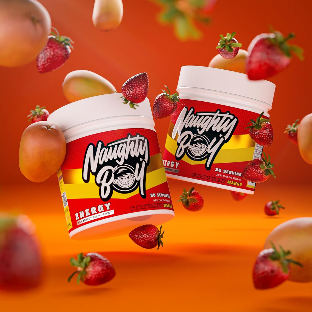 Naughty Boy Energy 390g Strawberry Mango