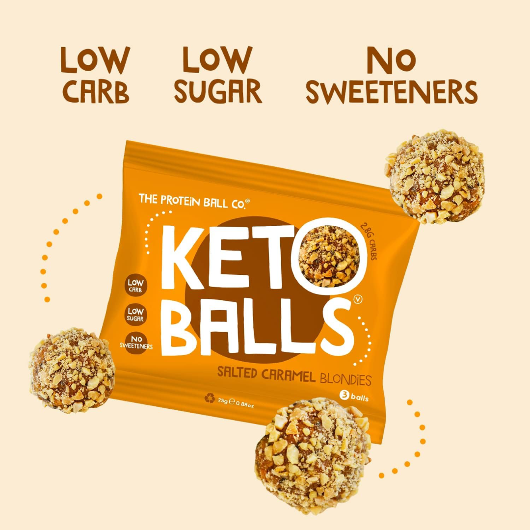The Protein Ball Co Keto Ball Snack 20x25g Salted Caramel Blondies