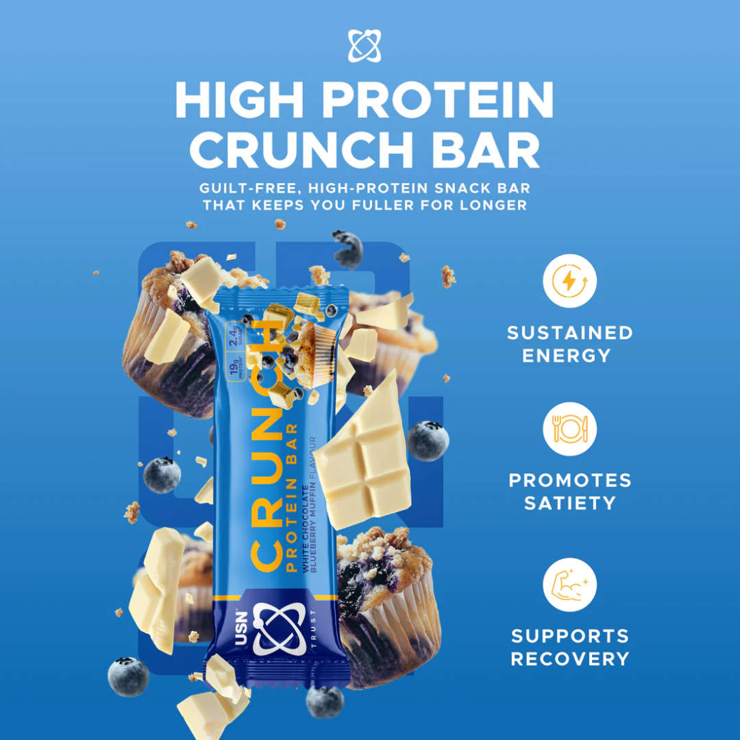 USN Trust Crunch Bars 12x60g Blueberry Muffin
