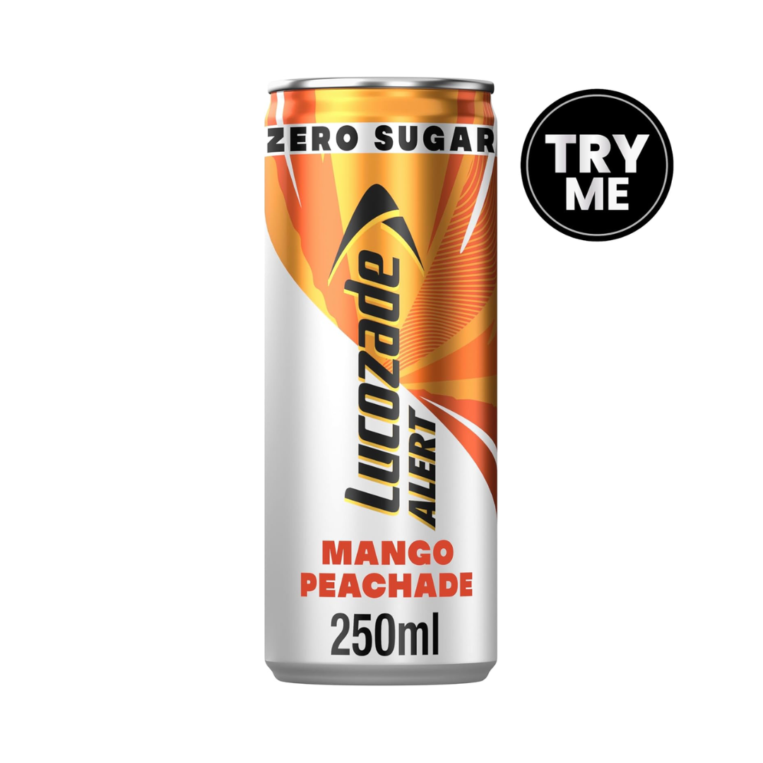 Lucozade Alert Zero 24x250ml Mango Peachade