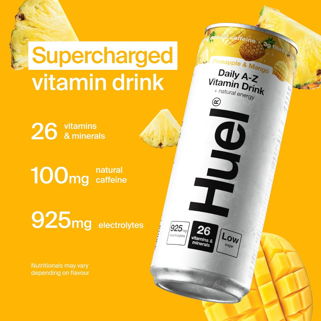 Huel Daily A-Z Vitamins 12x330ml - Pineapple & Mango