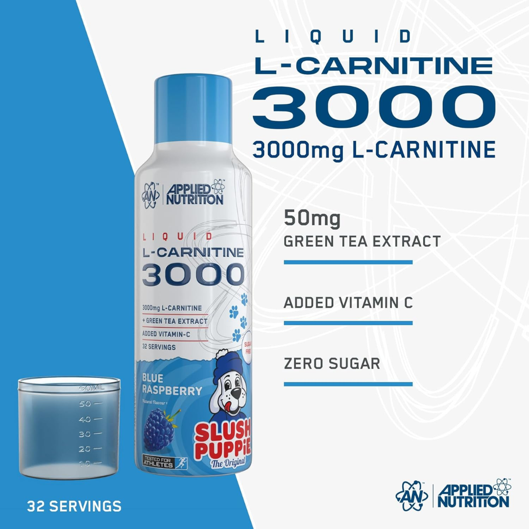 Applied Nutrition L-Carnitine 3000 480ml Blue Raspberry Slush Puppie