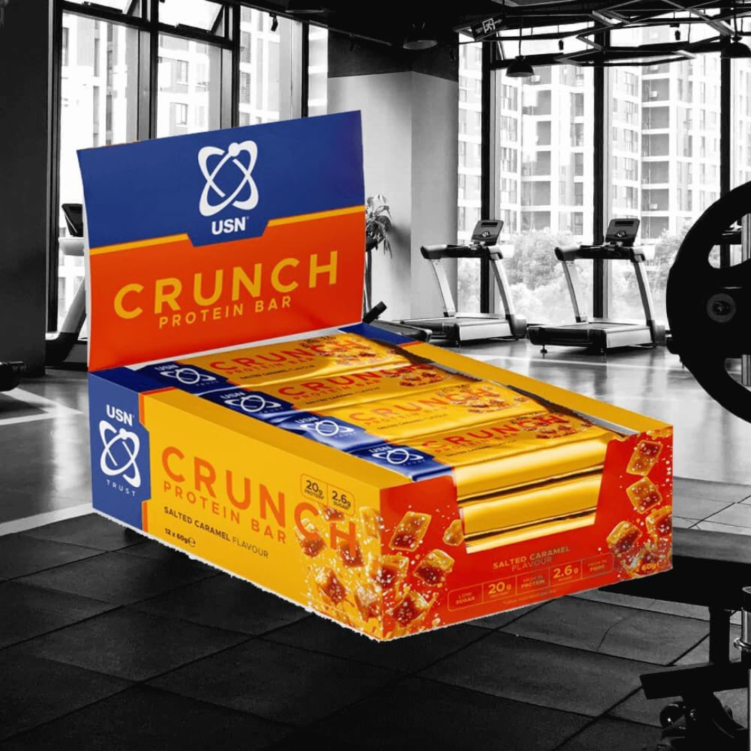 USN Trust Crunch Bars 12x60g Salted Caramel
