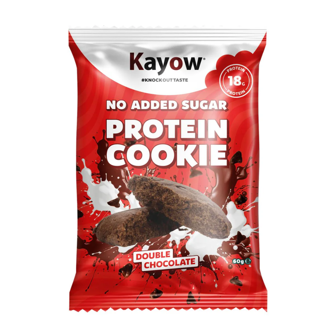 Kayow Nutrition No Added Sugar Protein Cookies 12x60g Double Chocolate