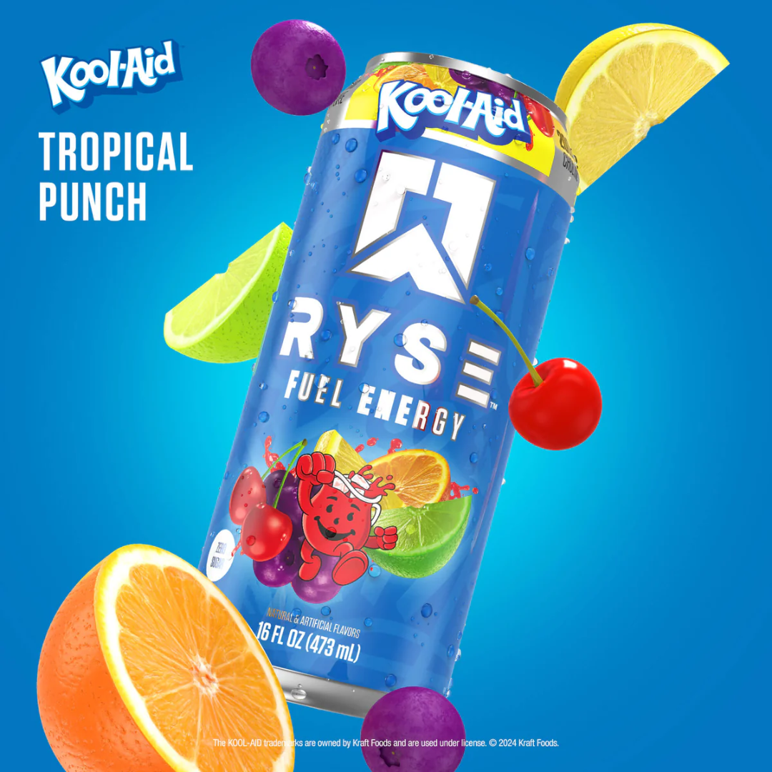 RYSE Fuel Energy 12x473ml Kool-Aid Tropical Punch