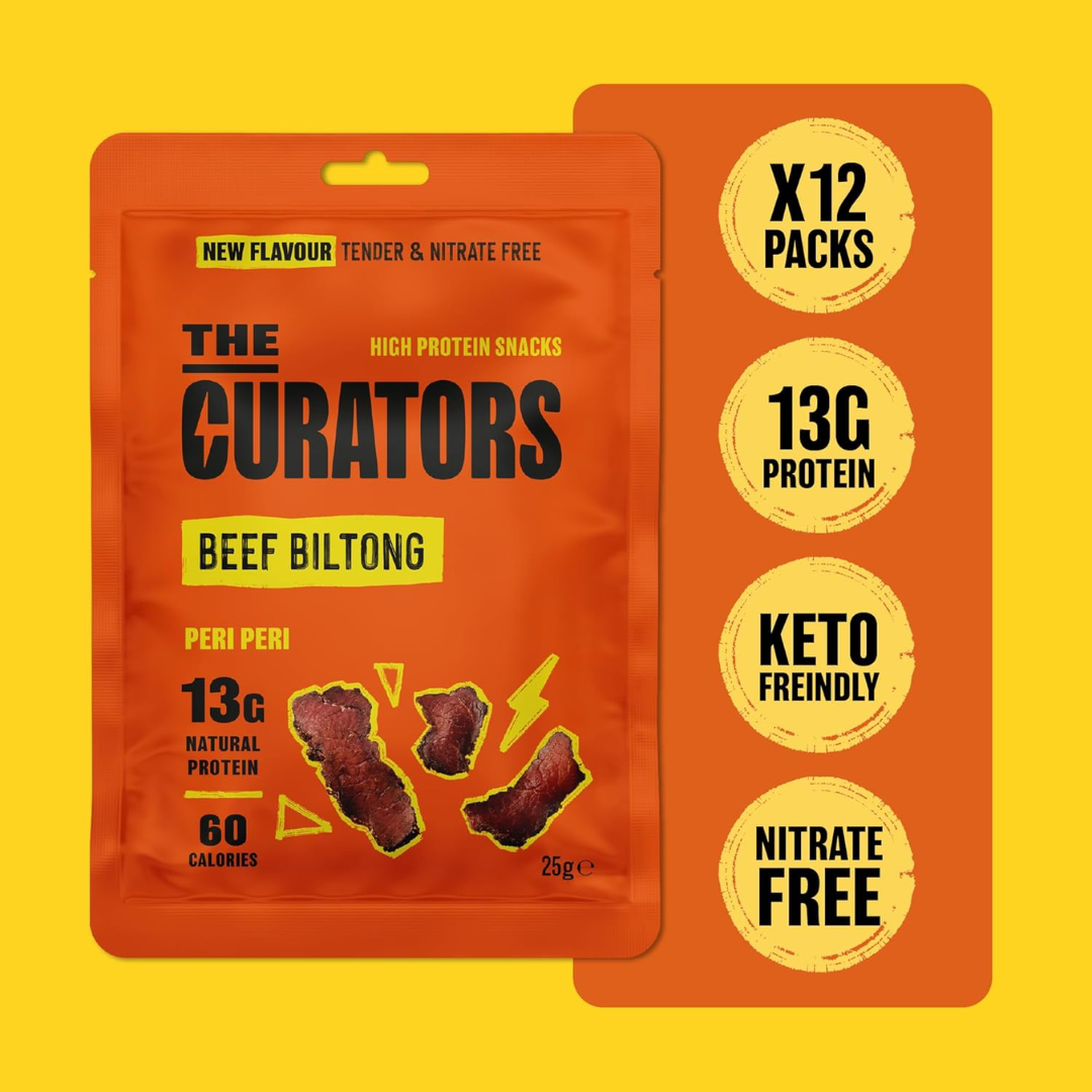 The Curators Beef Biltong 12x25g Peri Peri