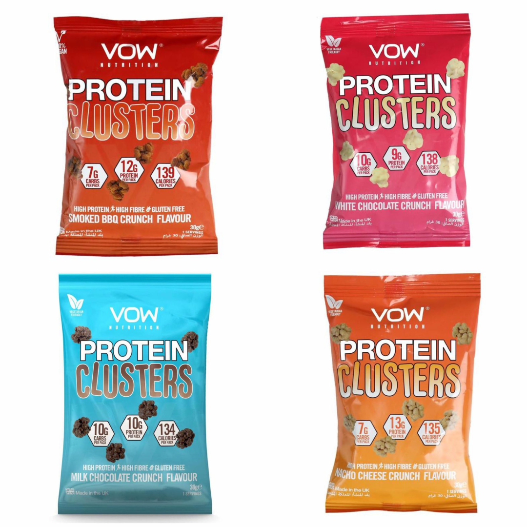 VOW Nutrition Protein Clusters 12x30g White Chocolate