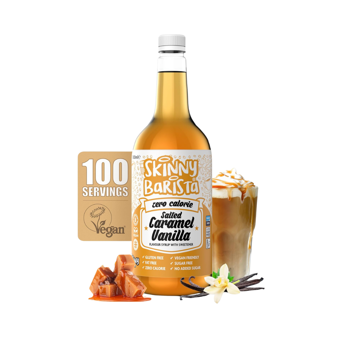 The Skinny Food Co Skinny Barista Zero Calorie Coffee Syrup 1000ml Salted Caramel Vanilla