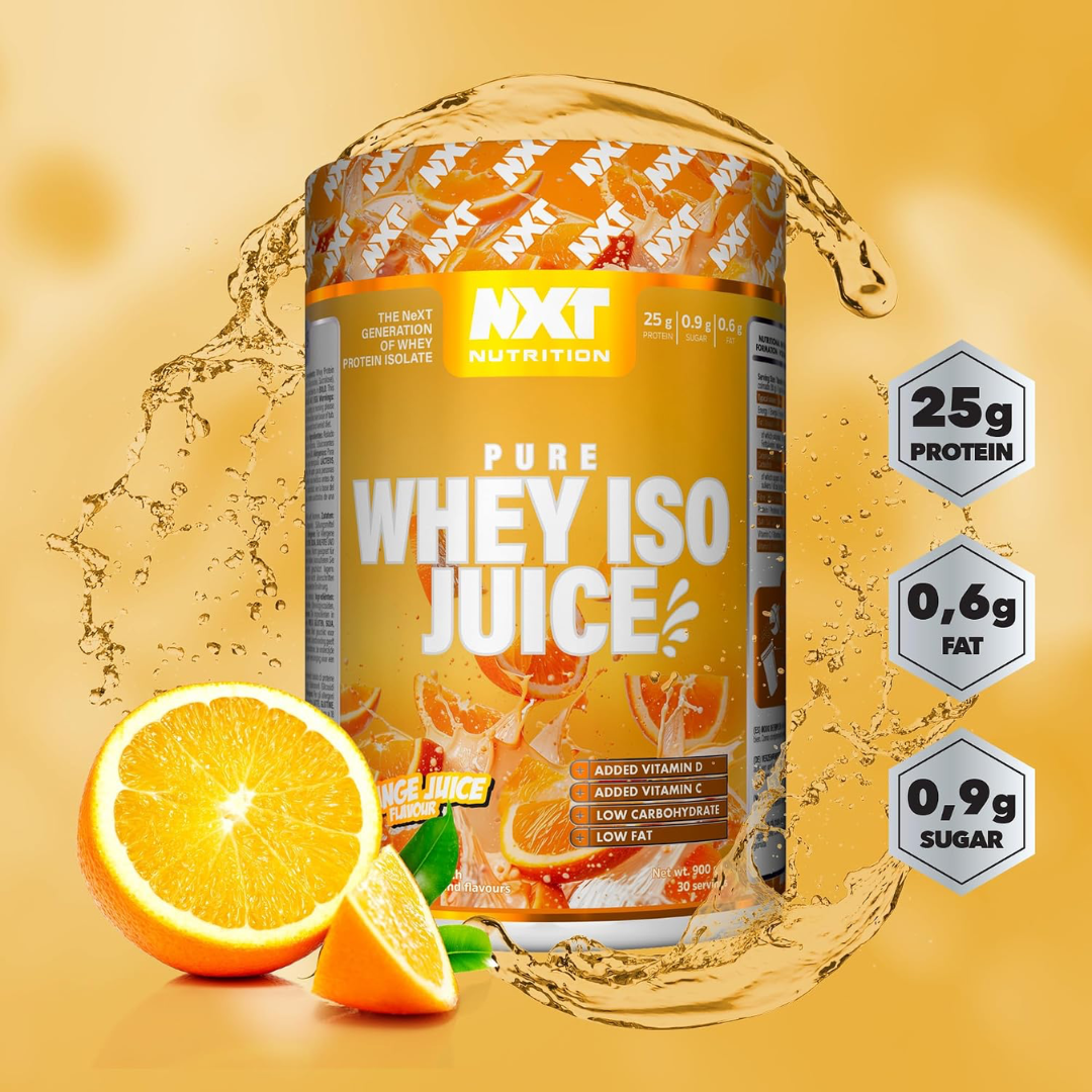 NXT Nutrition Pure Whey ISO Juice 900g Orange Juice