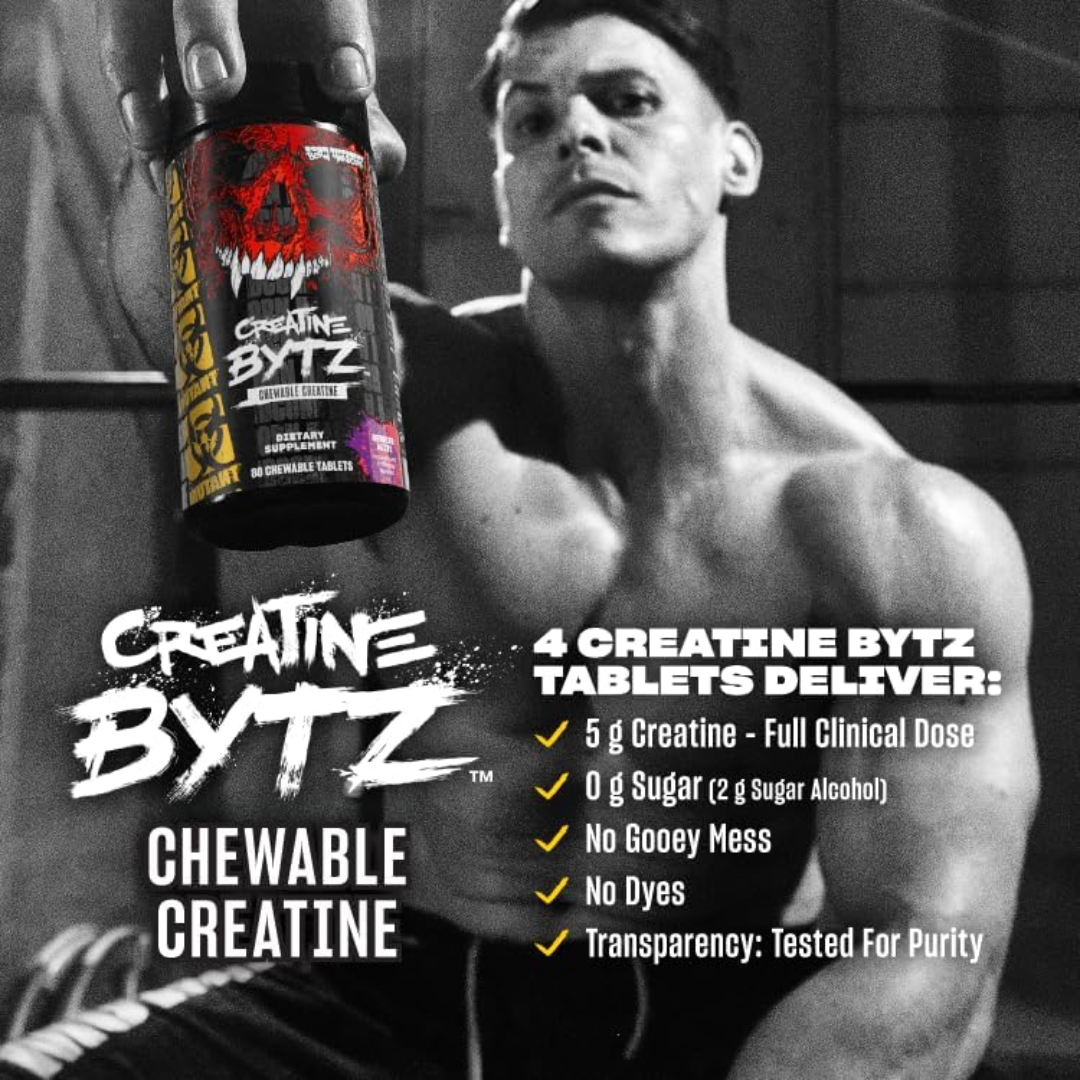 Mutant Creatine Bytz 80 Tabs Blue Razz