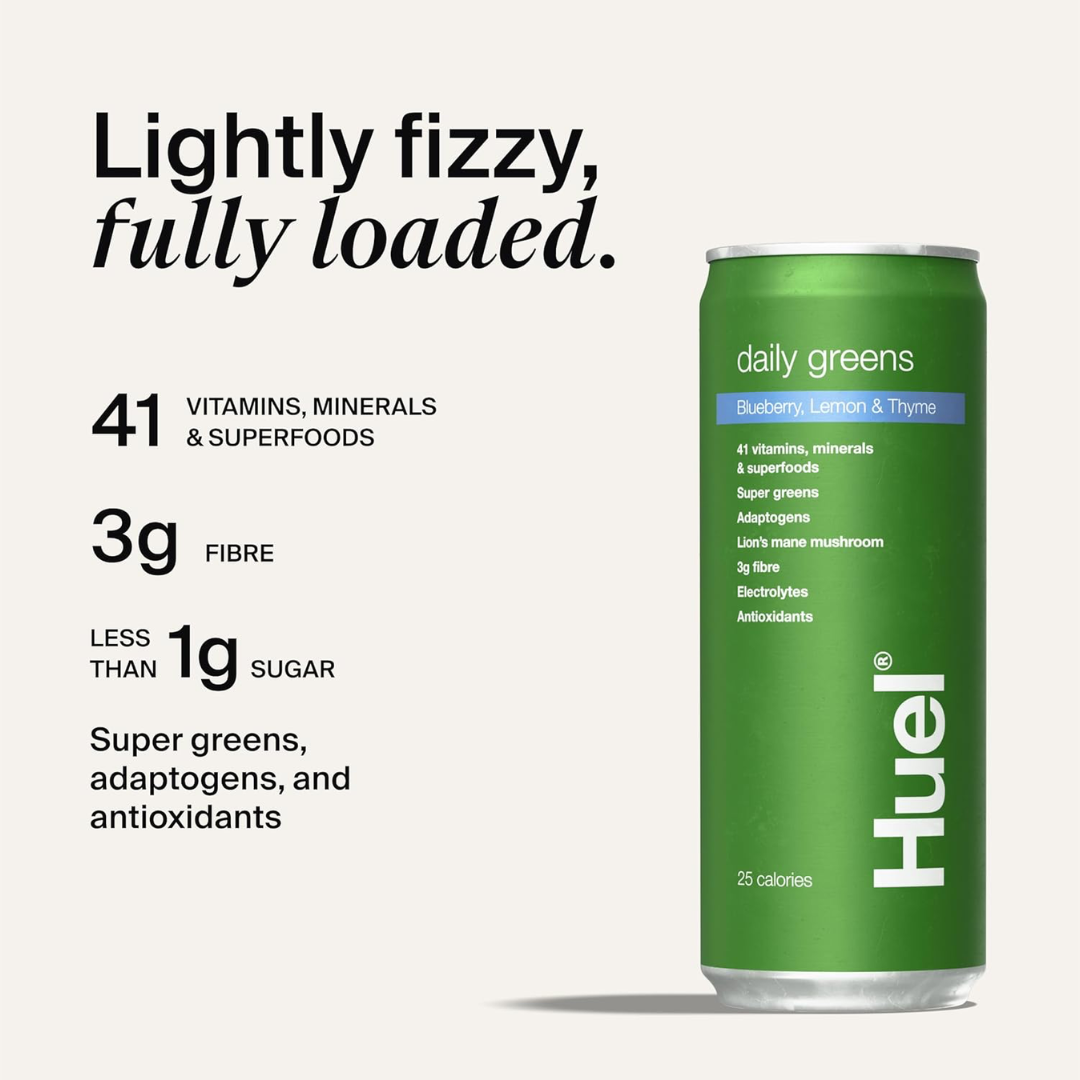 Huel Daily Greens RTD 12x330ml Blueberry, Lemon & Thyme