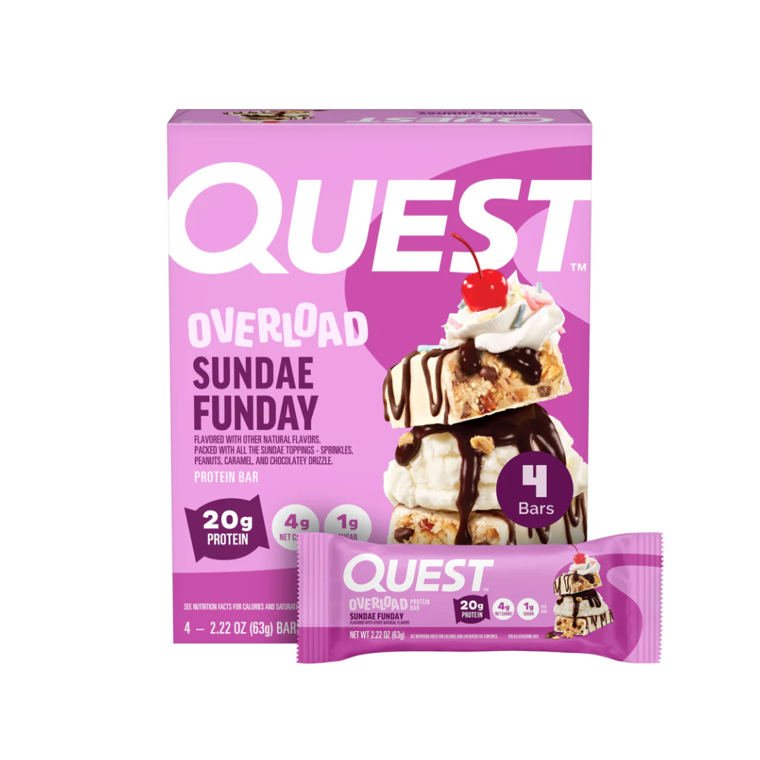 Quest Nutrition Overload Protein Bar 12x60g Sundae Funday