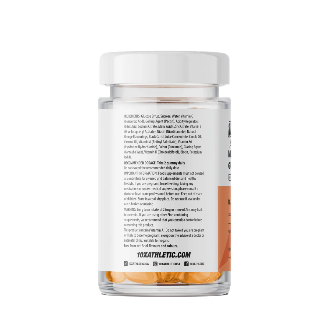 10X Athletic MultiVitamin Gummies 60 Softgels Blood Orange