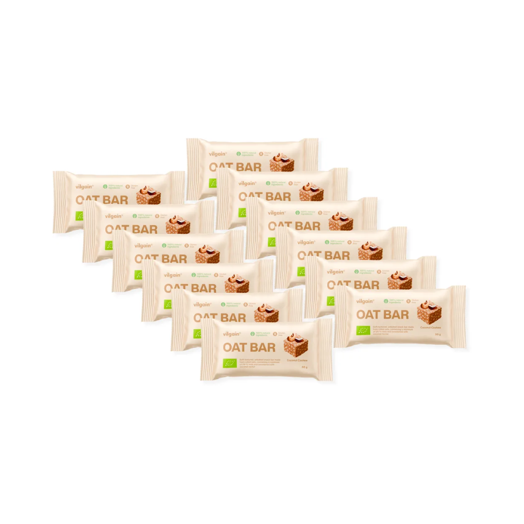 Vilgain Oat Bar 12x50g Cashew and coconut