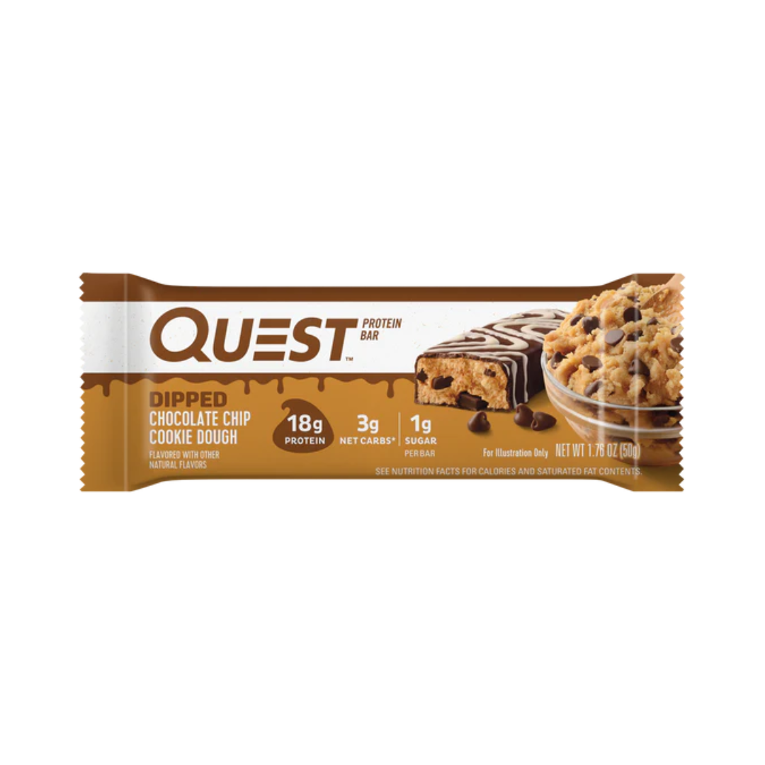 Quest Nutrition 12x50g Dipped Chocolate Chip Cookie Dough