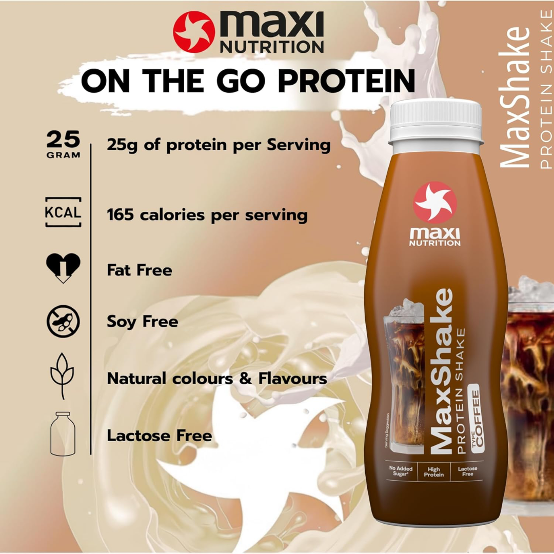 MaxiNutrition MaxShake Protein Milkshake 12x330ml Coffee