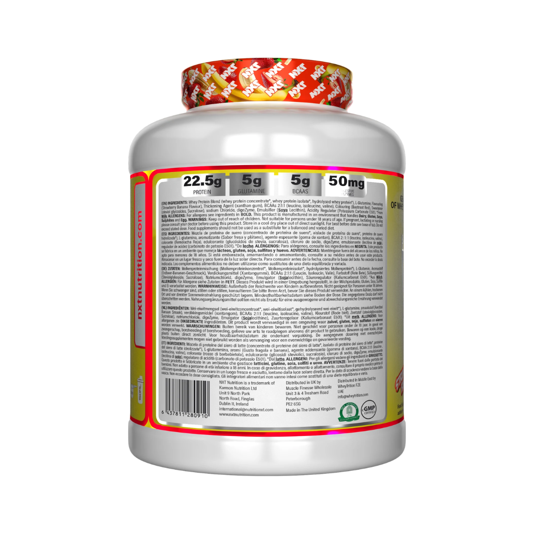 NXT Nutrition Pure Whey Deluxe 2.1kg Strawberry Banana