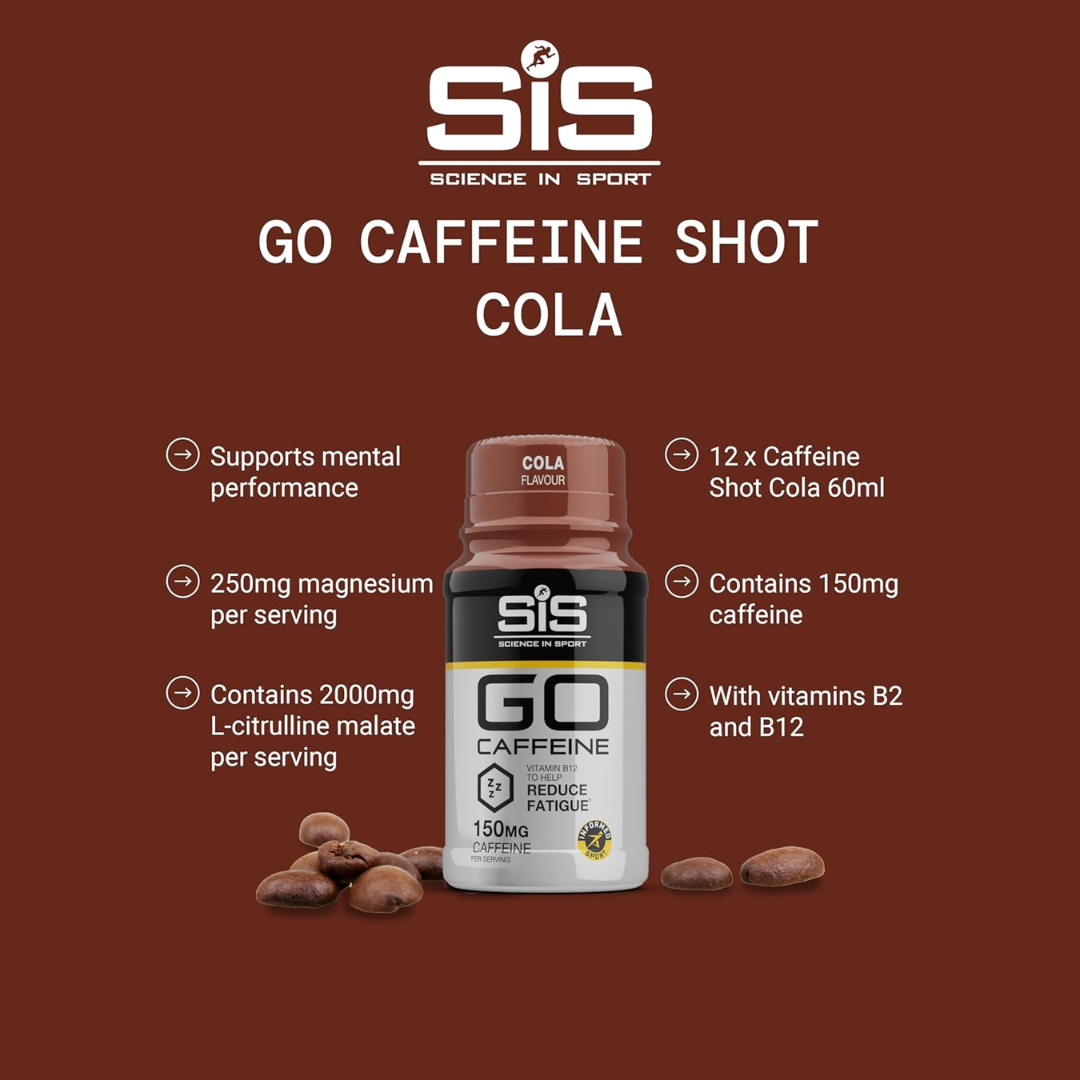 SIS (Science In Sport) Shot Go Caff 12x60ml Cola