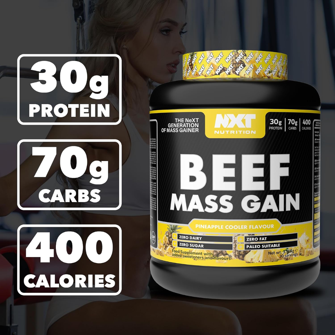 NXT Nutrition Beef Mass Gain 3.15kg Pineapple