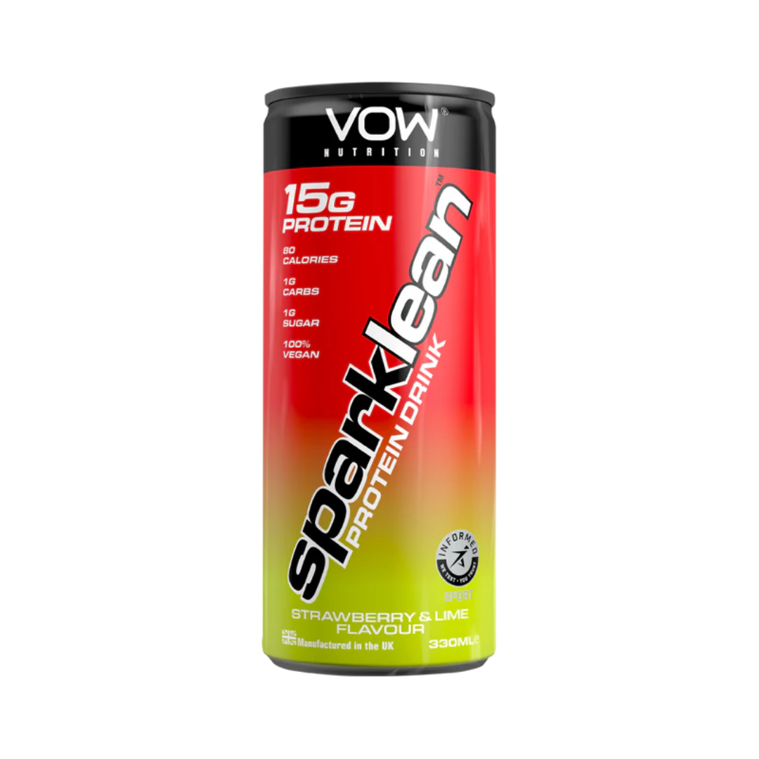 VOW Nutrition Sparklean Protein Drink 12x330ml Strawberry & Lime